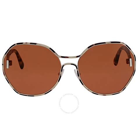 prada pr 53ts|Prada Silver White Havana Square Sunglasses PR .